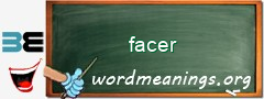 WordMeaning blackboard for facer